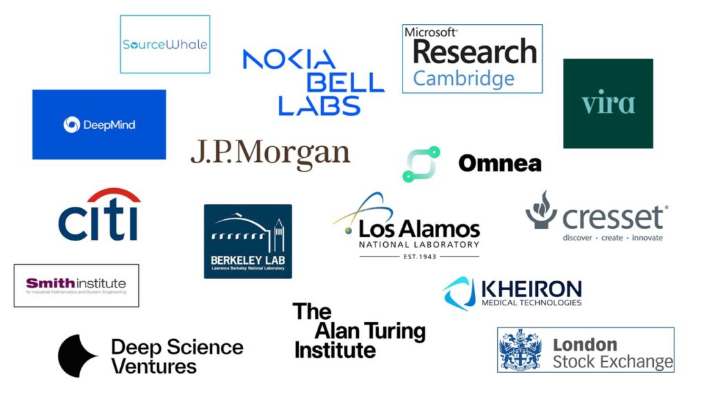 Some of the graduate destinations following completion of the MPhil in Scientific Computing.